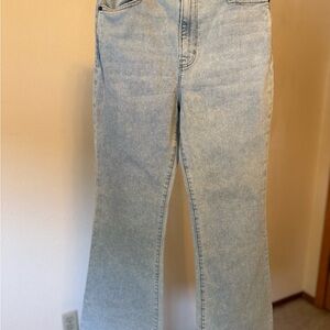 Abercrombie‎ & Fitch Sky Blue Ultra High-Rise Jeans Bell Bottom